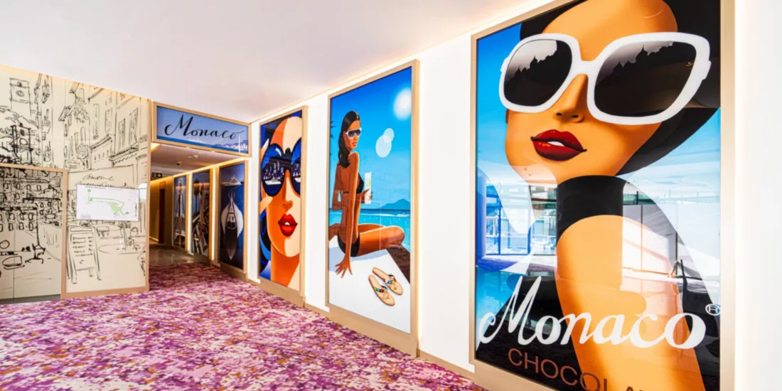 voco monaco world island lobby area wall
